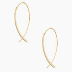 Stella and Dot Pave Arc Earrings | Gold